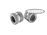 滾花通孔中間帶槽臺階鑲入螺母 DIN 16903