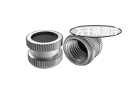 滾花通孔中間帶槽臺階鑲入螺母 帶密封墊  DIN 16903