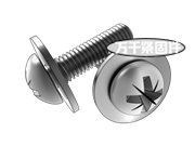 十字槽盤頭螺釘和大平墊圈組合 JIS B1130