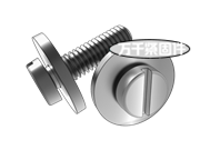 開槽圓柱頭螺釘和大平墊圈組合 JIS B1130