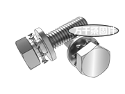 六角頭螺栓和平墊、外齒鎖緊墊圈的組合 JIS B1187