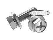 十字槽六角頭螺栓和小平墊圈的組合 JIS B1187