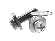 十字槽盤頭和錐形彈性圈的組合 JIS B1188