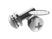 十字槽扁頭螺釘和平墊、外齒鎖緊墊圈的組合 JIS B1188