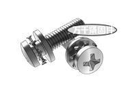 十字槽球面扁圓柱頭和平墊、外齒鎖緊墊圈的組合 JIS B1188