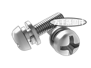 十字槽盤頭螺釘、平墊和彈墊組合 QC 236