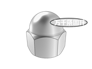 組合式蓋形螺母 極細牙 QC 395B