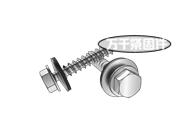 六角頭帶墊圈三號鉆尾隔熱釘 QIB/IND 0206